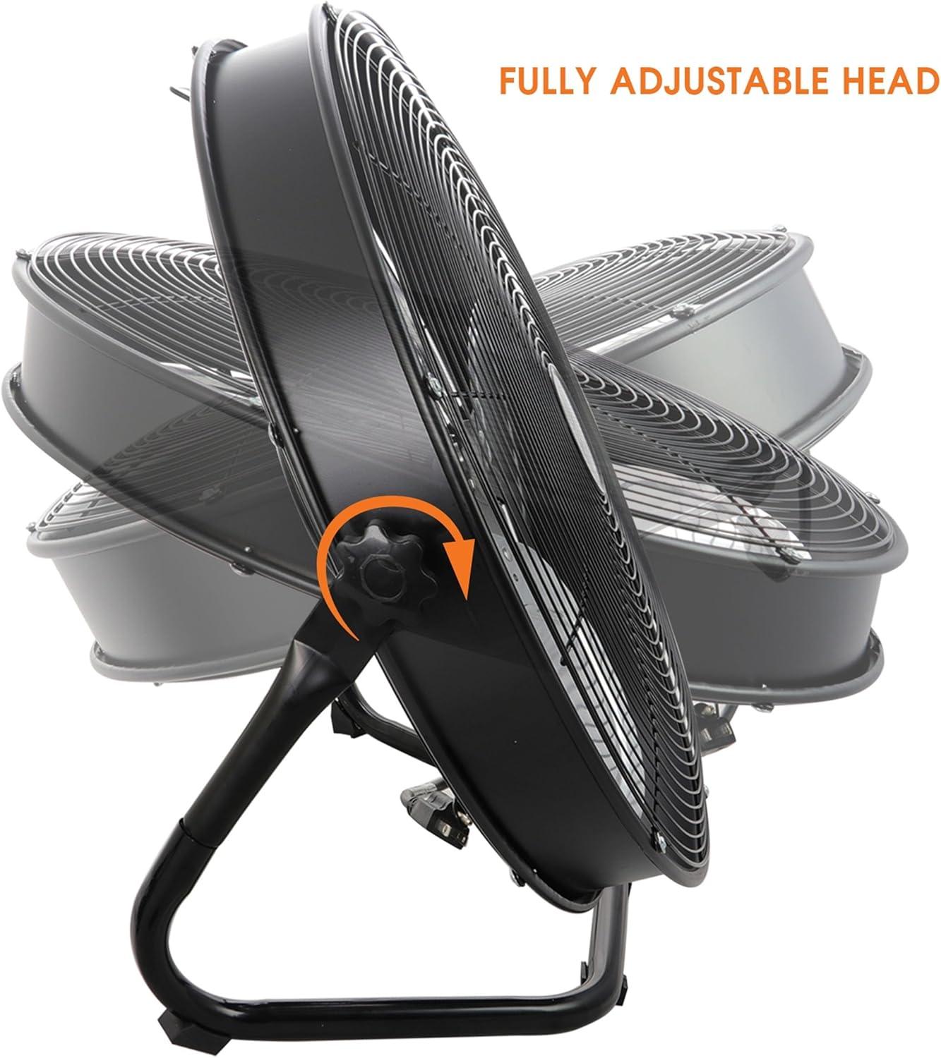 Vie Air 20" 3 Speed Motor Metal Floor Drum Fan | Wayfair