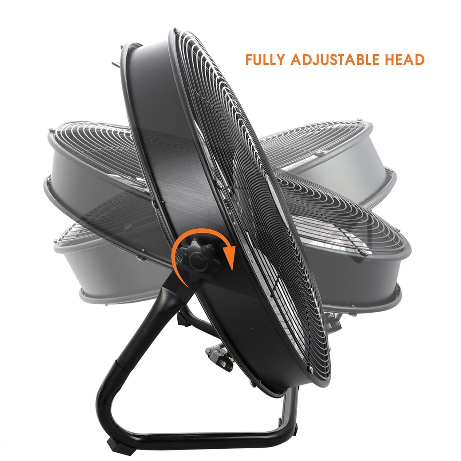 Vie Air Vie Air 20" 3 Speed Motor Metal Floor Drum Fan