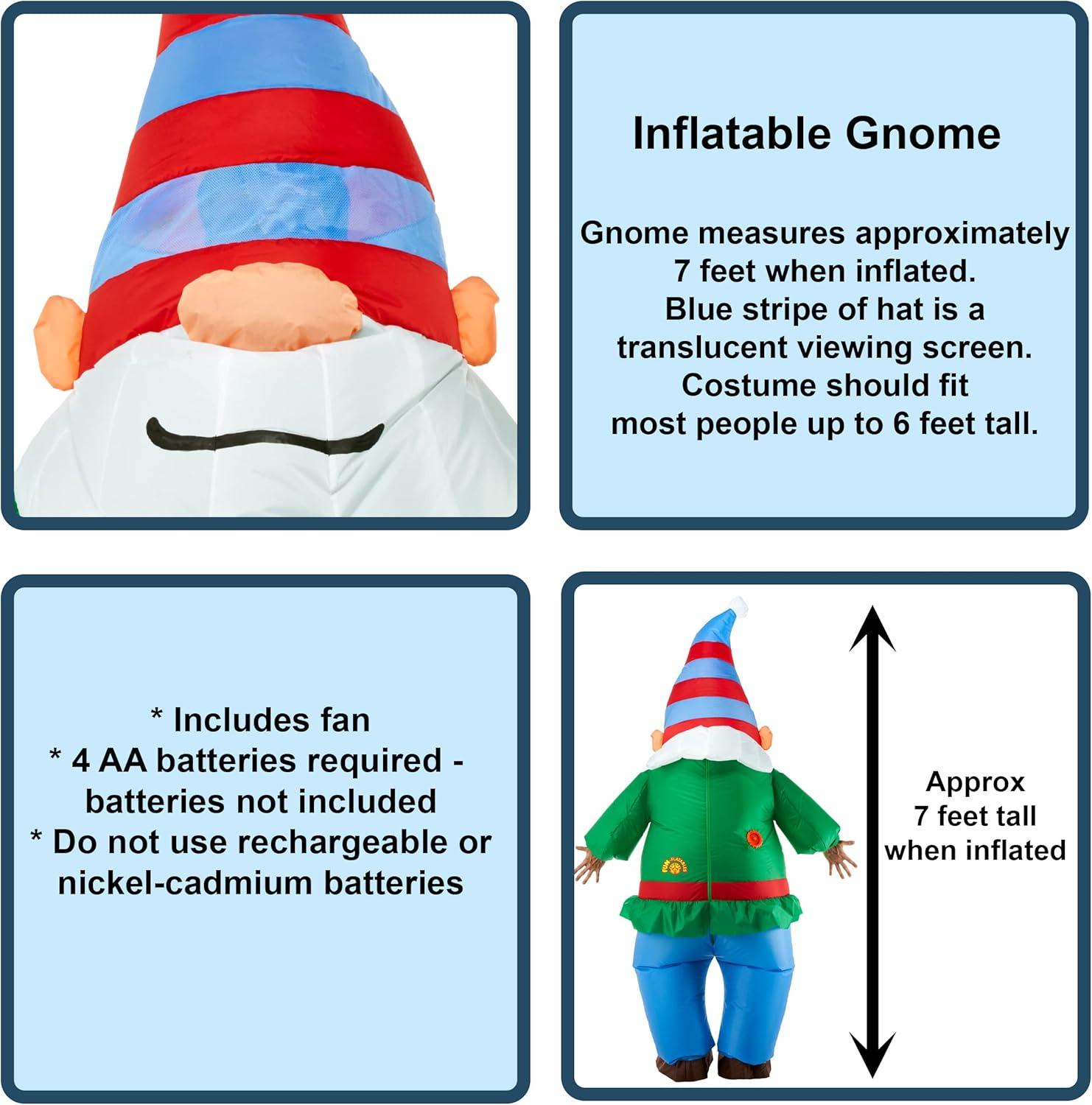 Rubies Gnome Adult Inflatable Costume One Size Fits Most
