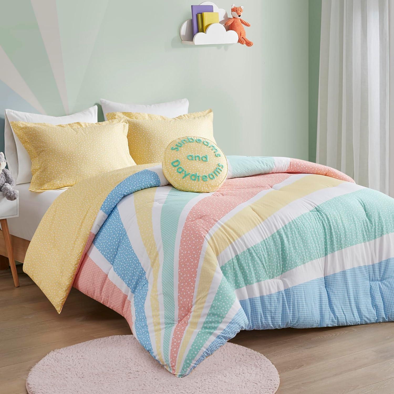 Rory Rainbow Sunburst Reversible Cotton Comforter Set