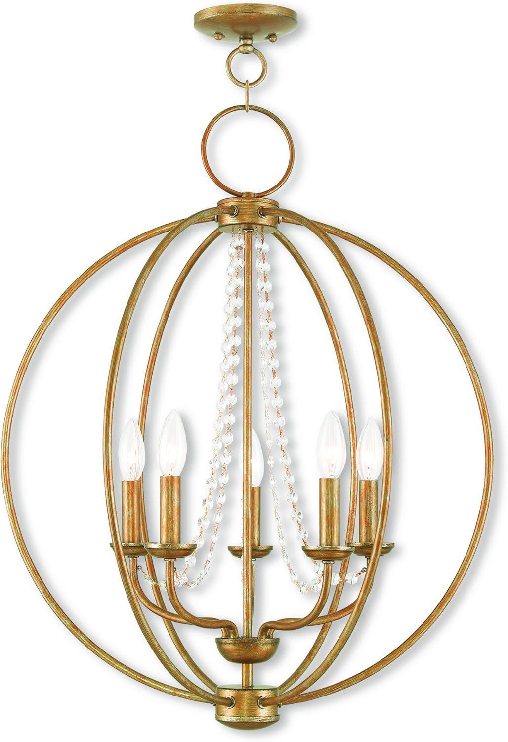 Livex Lighting - Arabella - 5 Light Globe Chandelier In Shabby Chic Style-28.25