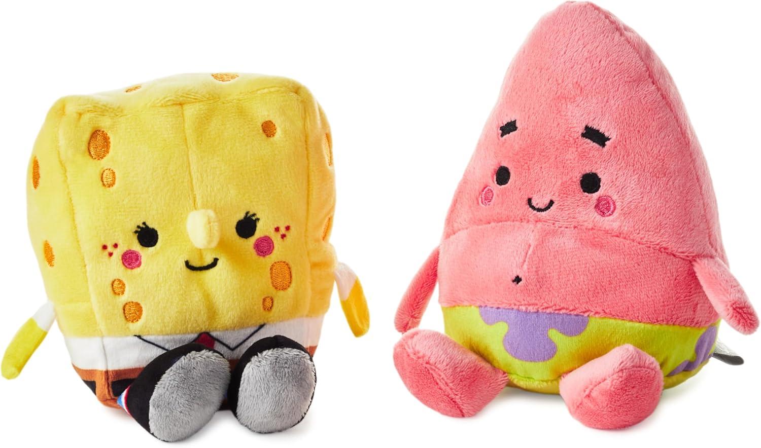Hallmark Better Together Nickelodeon Magnetic Plush (Spongebob and Patrick) 5.75" Stuffed Toys, Easter Gifts for Kids