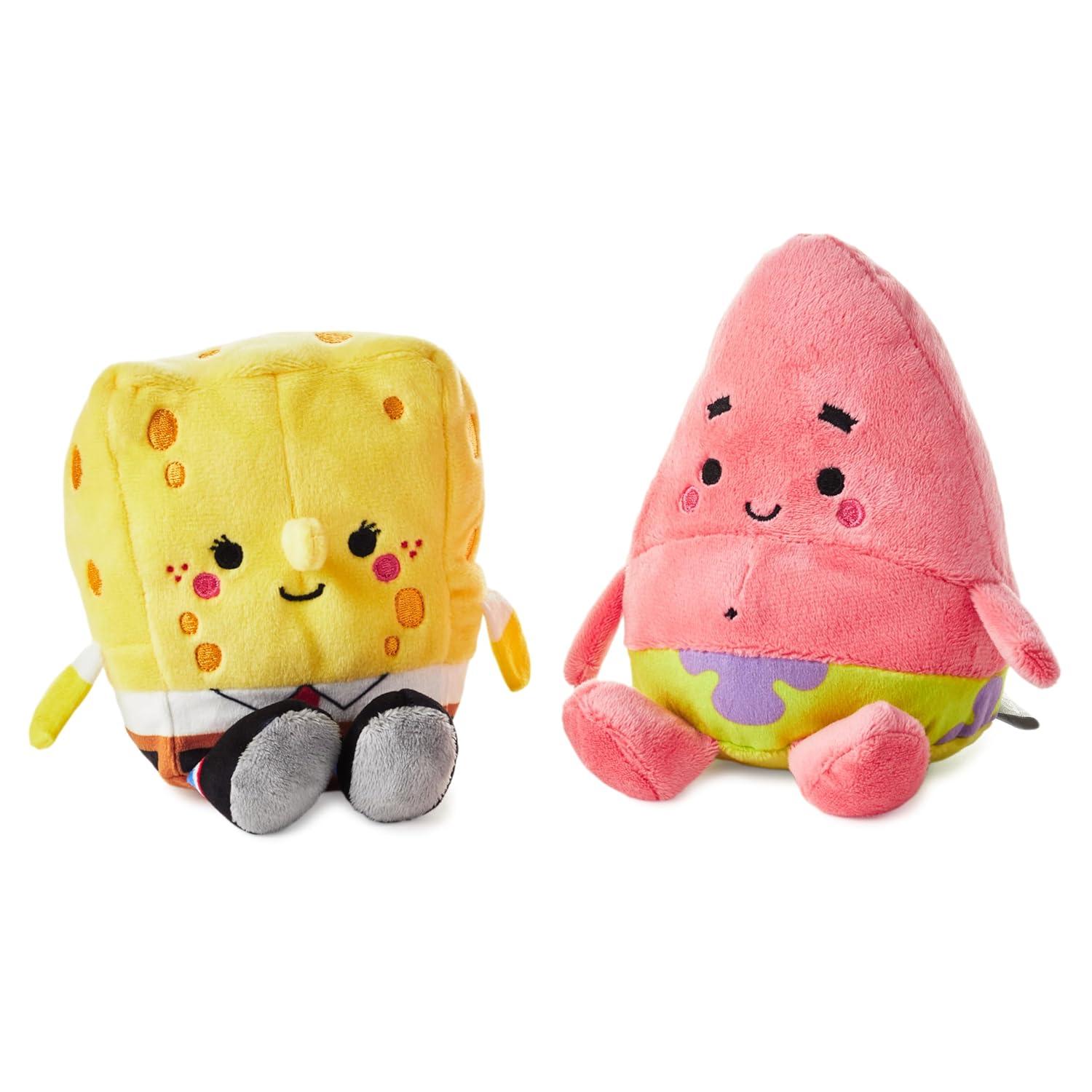 Hallmark Better Together Nickelodeon Magnetic Plush (Spongebob and Patrick) 5.75" Stuffed Toys, Easter Gifts for Kids