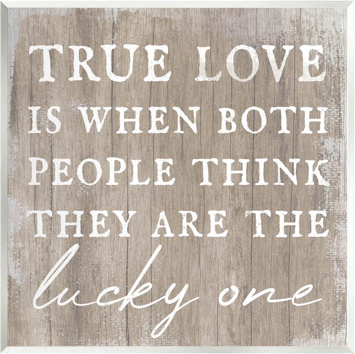 True Love Lucky Ones Romantic Phrase Inspirational Graphic Art Unframed Art Print Wall Art