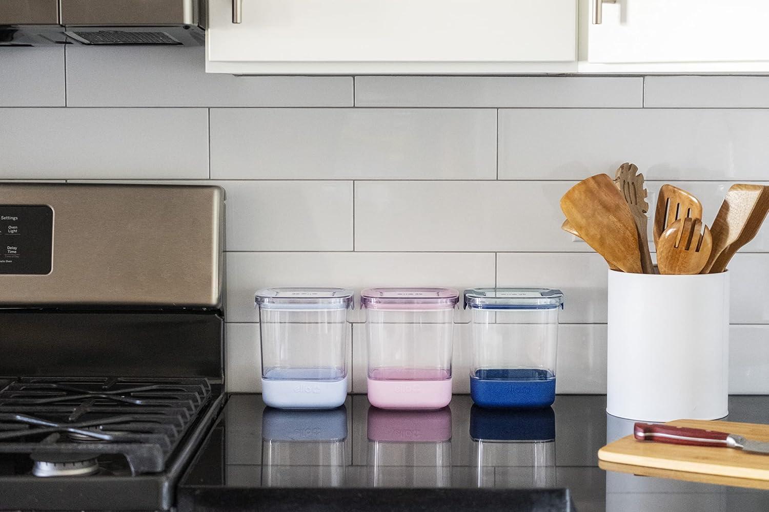 New** Ello 6pc Plastic Food Storage Canisters with Airtight Lids (Set of 3)