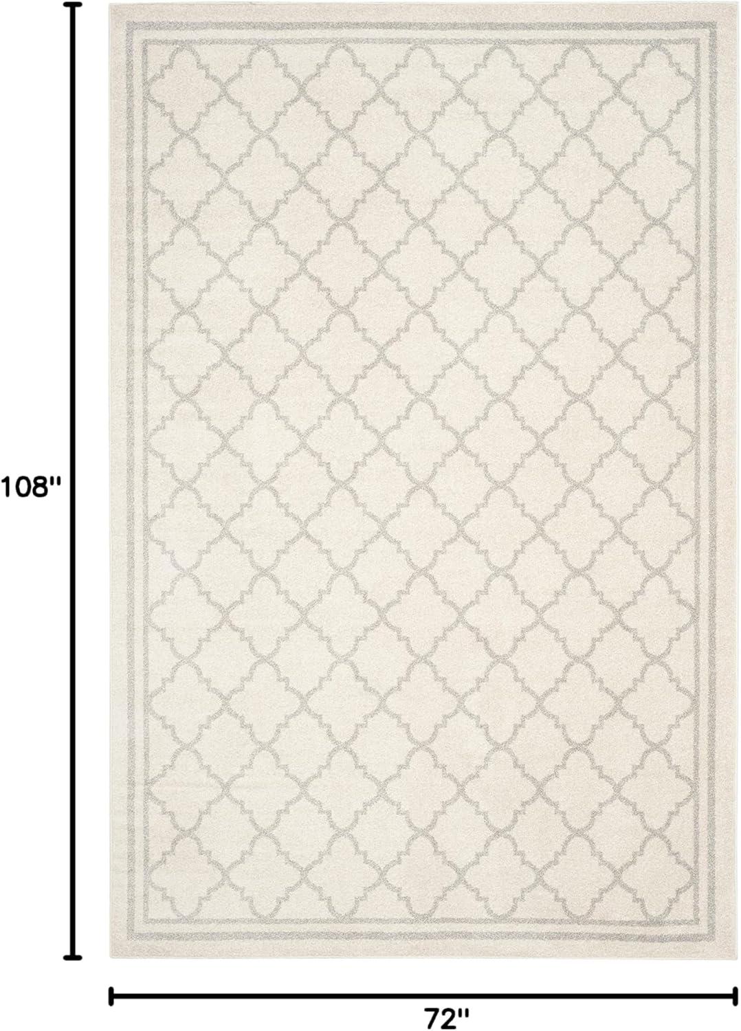 Amherst AMT422 Power Loomed Indoor Area Rug - Beige/Light Grey - 6'x9' - Safavieh