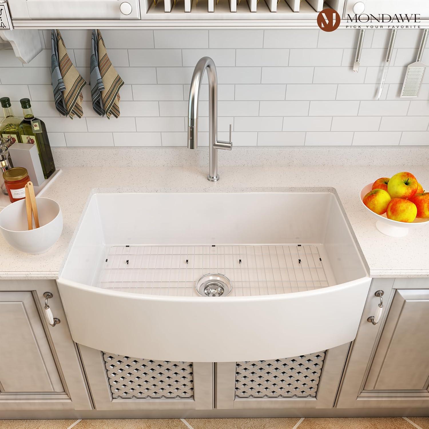 33'' L Farmhouse / Apron Single Bowl Fireclay Kitchen Sink