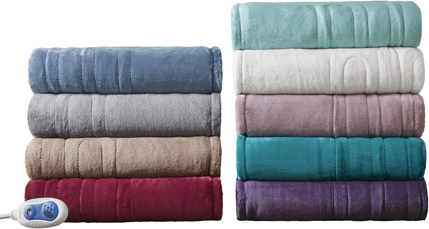 Heated Plush Oversized Throw