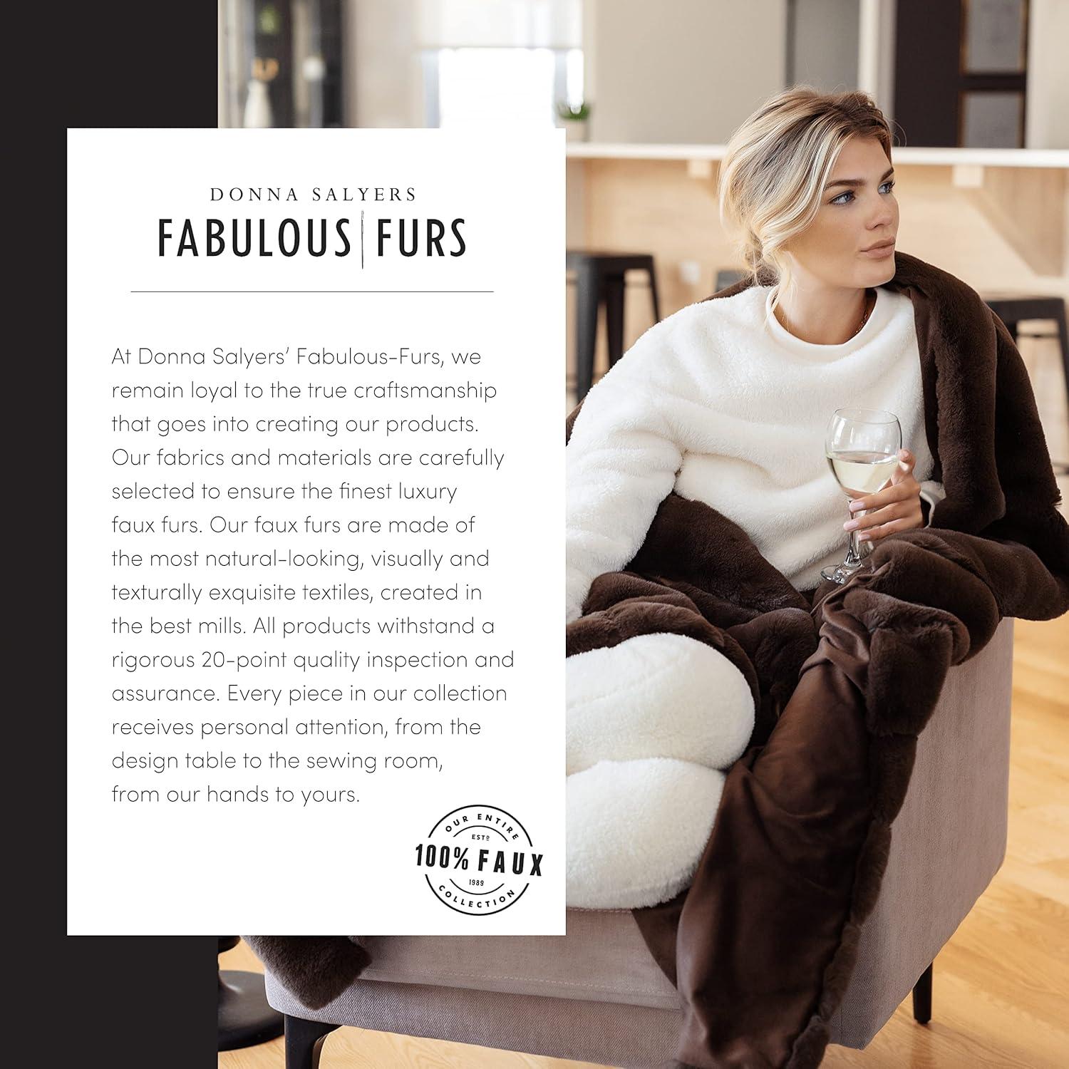 Donna Salyer's Fabulous-Furs Couture Collection Faux Fur Throw Snow Mink