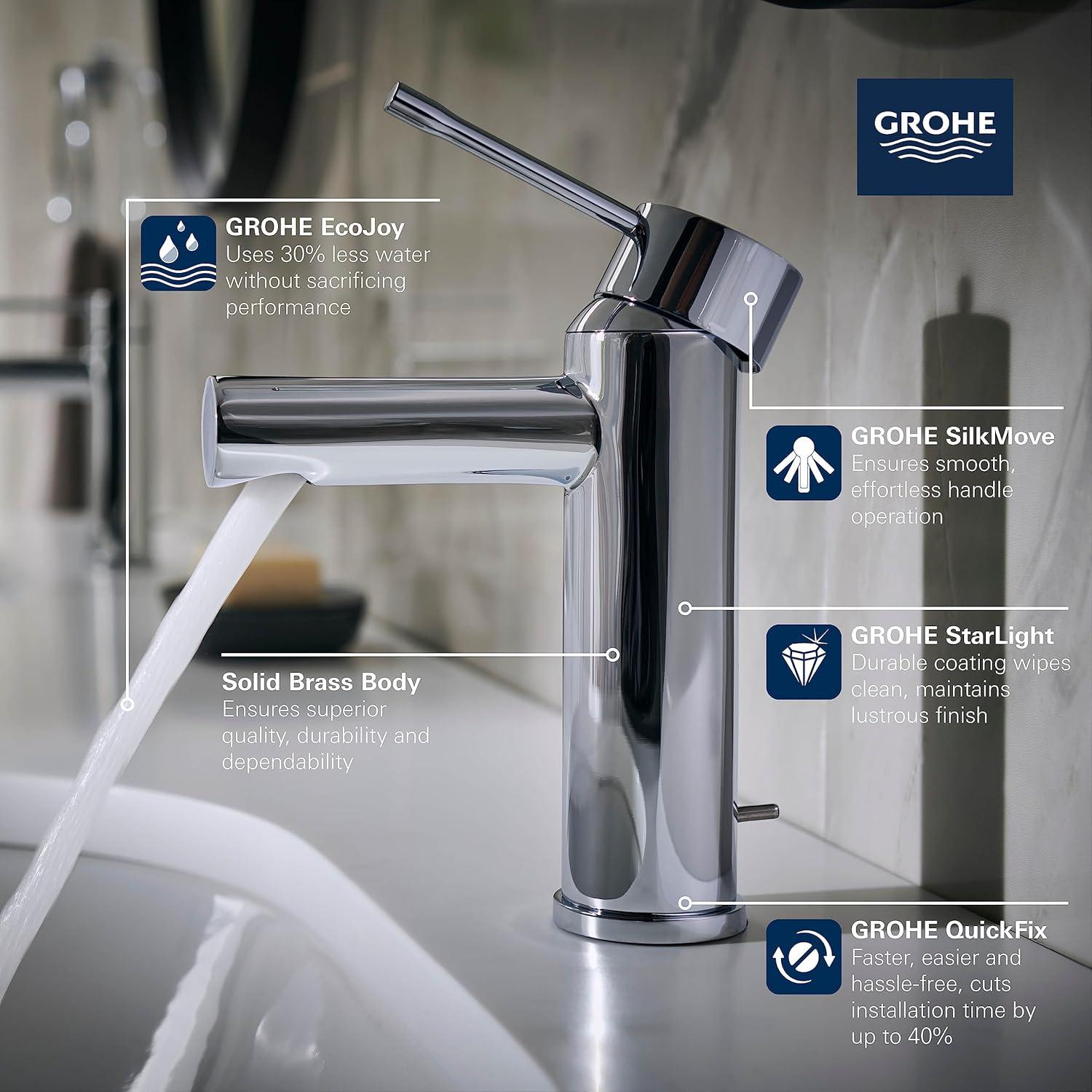 GROHE ESSENCE NEW OHM 6 in Escutcheon Faucet