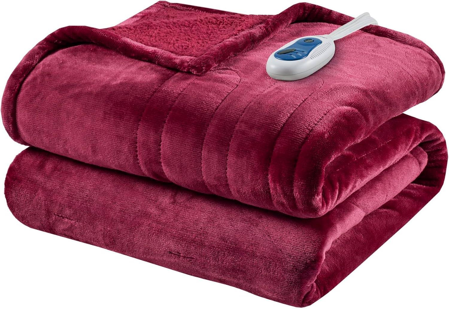 Beautyrest Beautyrest Heated Microlight to Berber Throw