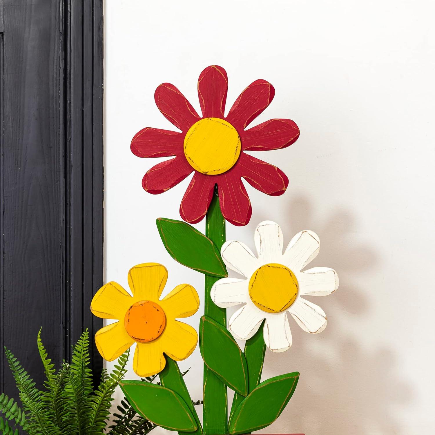 30-Inch Multicolor Wood Outdoor Welcome Porch Sign