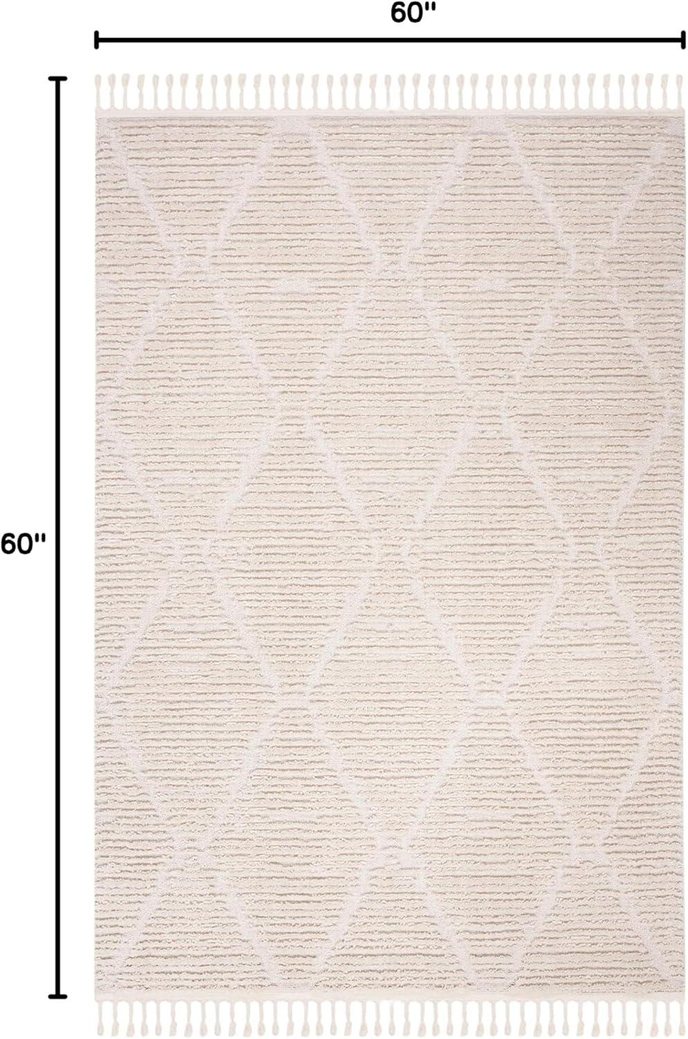 SAFAVIEH Marrakesh Naila Geometric Polyester Area Rug, Beige, 10' x 14'