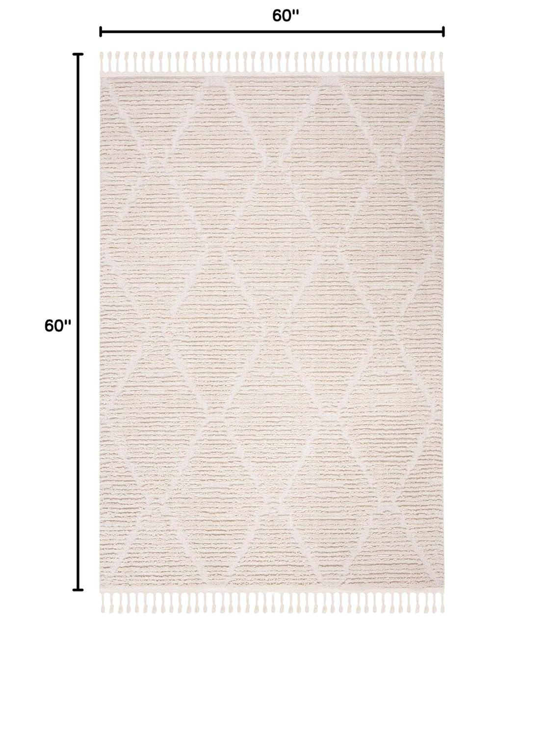 SAFAVIEH Marrakesh Naila Geometric Polyester Area Rug, Beige, 10' x 14'