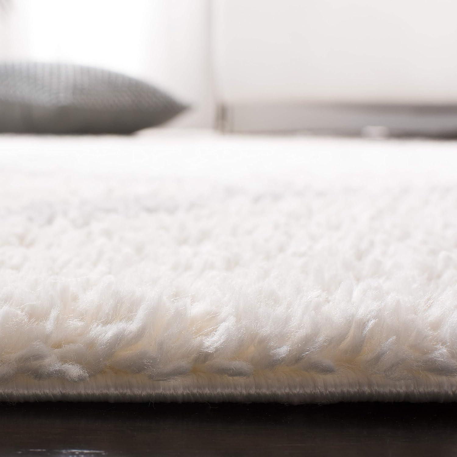 Parma Shag PMA521 Power Loomed Indoor Area Rug - 9'x12' - Cream/Grey - Safavieh