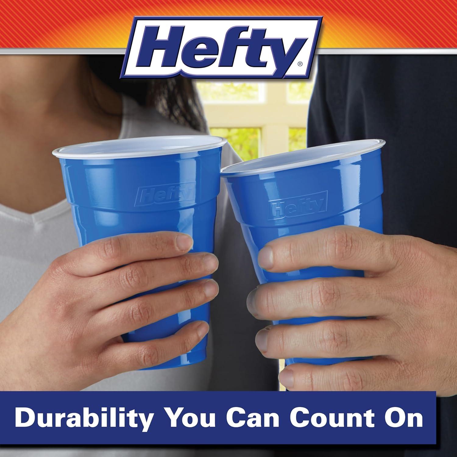 Hefty Marine Blue 18 Ounce Party Cups, 120 Count