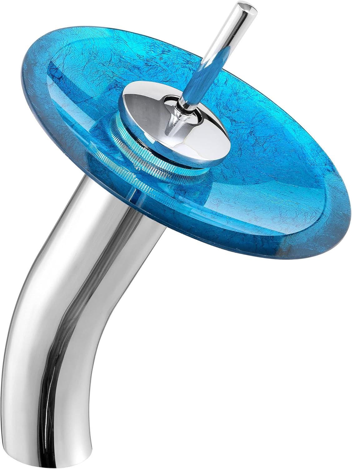Cascade Rectangular Glass Vessel Sink with Faucet