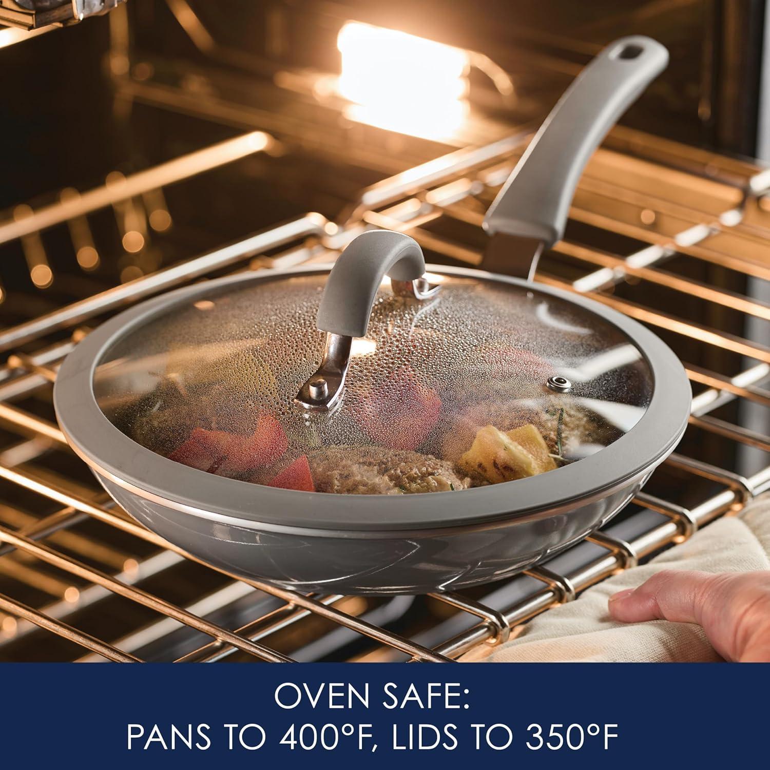 Rachael Ray Rachael Ray Cook & Create Nonstick Cookware Pots and Pans Set, 6 Piece, Gray
