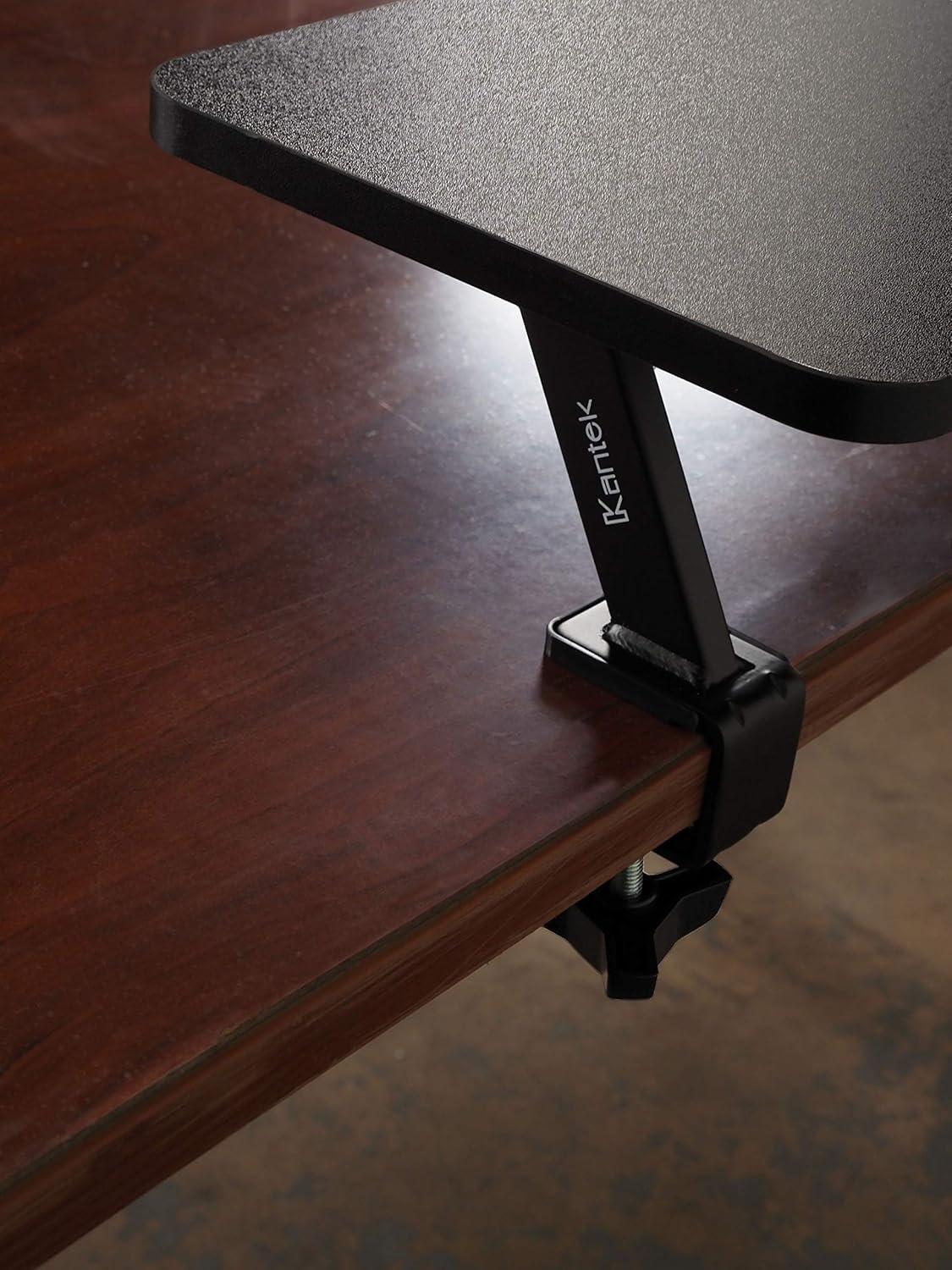 Black Extra-Wide Ergonomic Mounted Monitor Riser Stand