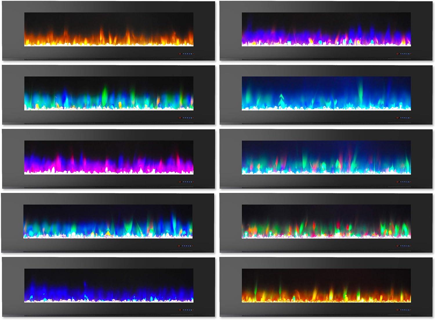 Cambridge Cambridge Wall Mount Electric Fireplace Heater with Remote Control for Indoor Use in Living Room, Bedroom, Home Office