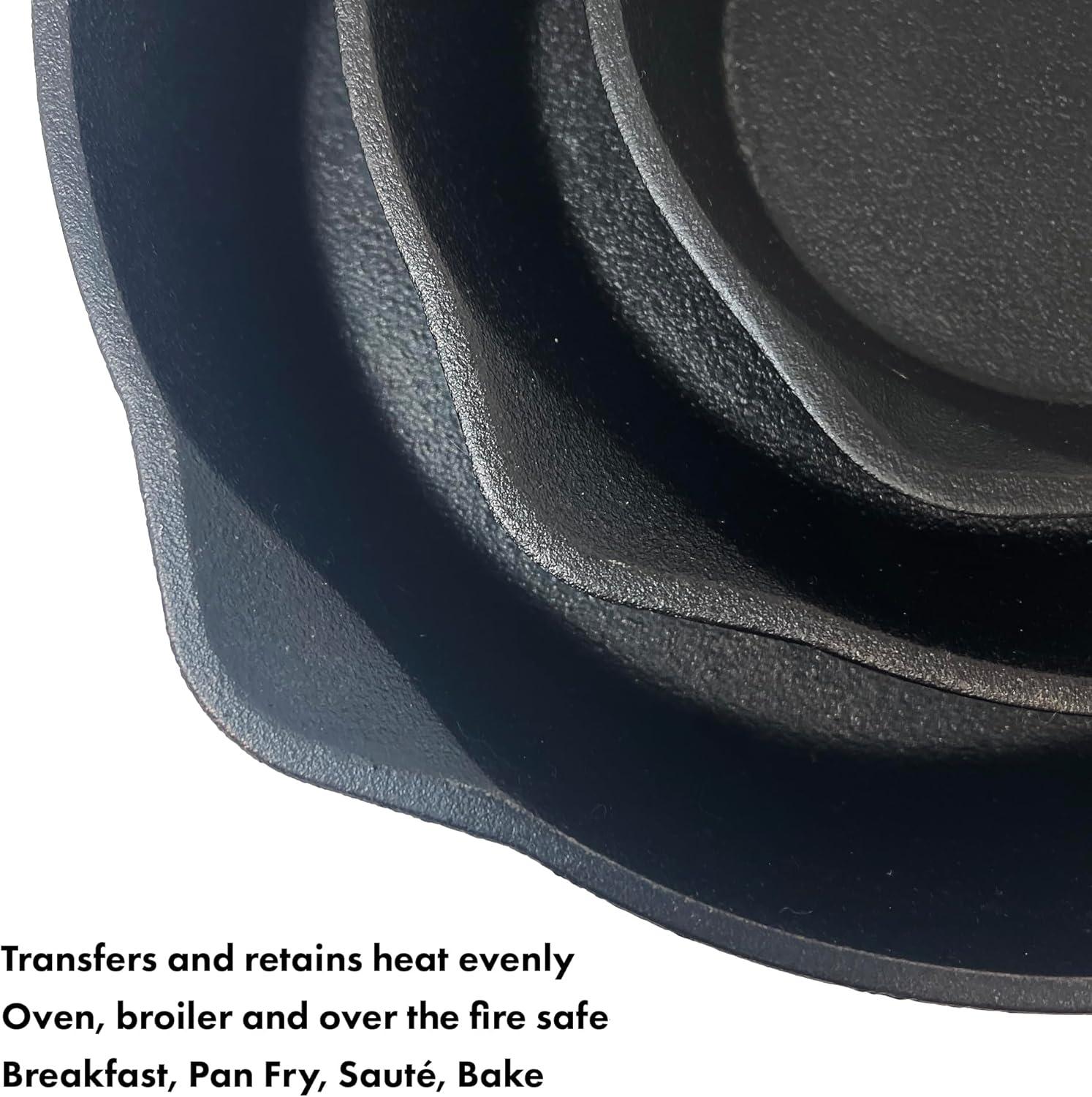 Bayou Classics Cast Iron Skillet - Set of 3