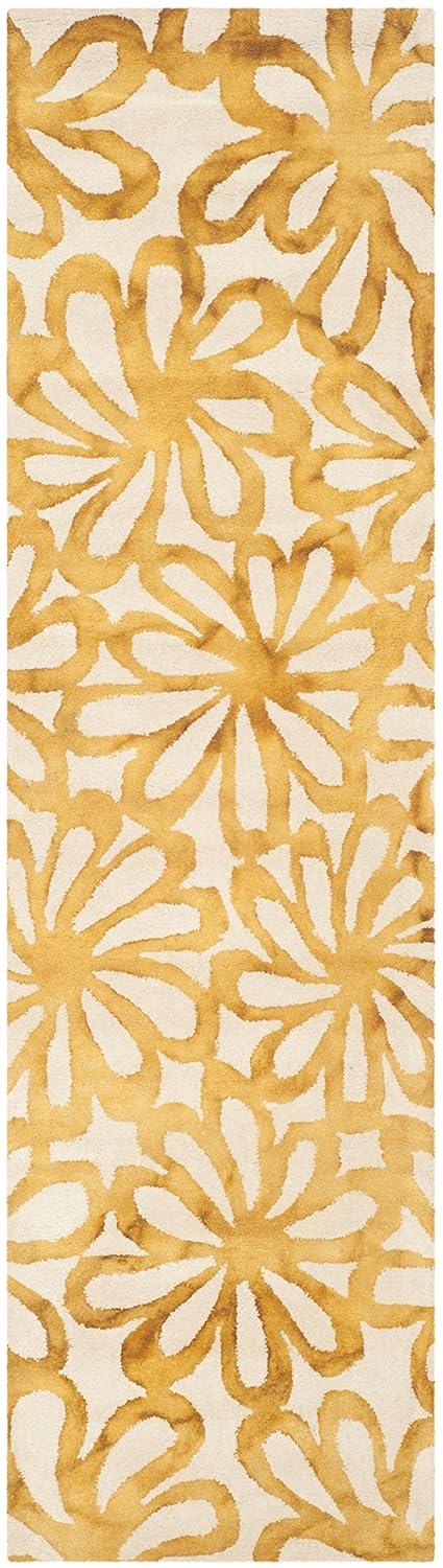 Dip Dye DDY527 Hand Tufted Runner Rug - Beige/Gold - 2'3"x10' - Safavieh.