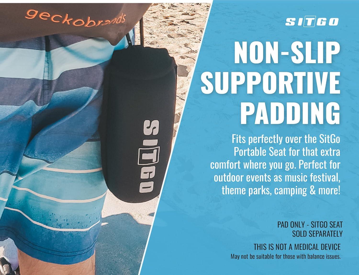 SitGo Portable Folding Seat Cushion Pad Only, 1/2" Thick, 1pk
