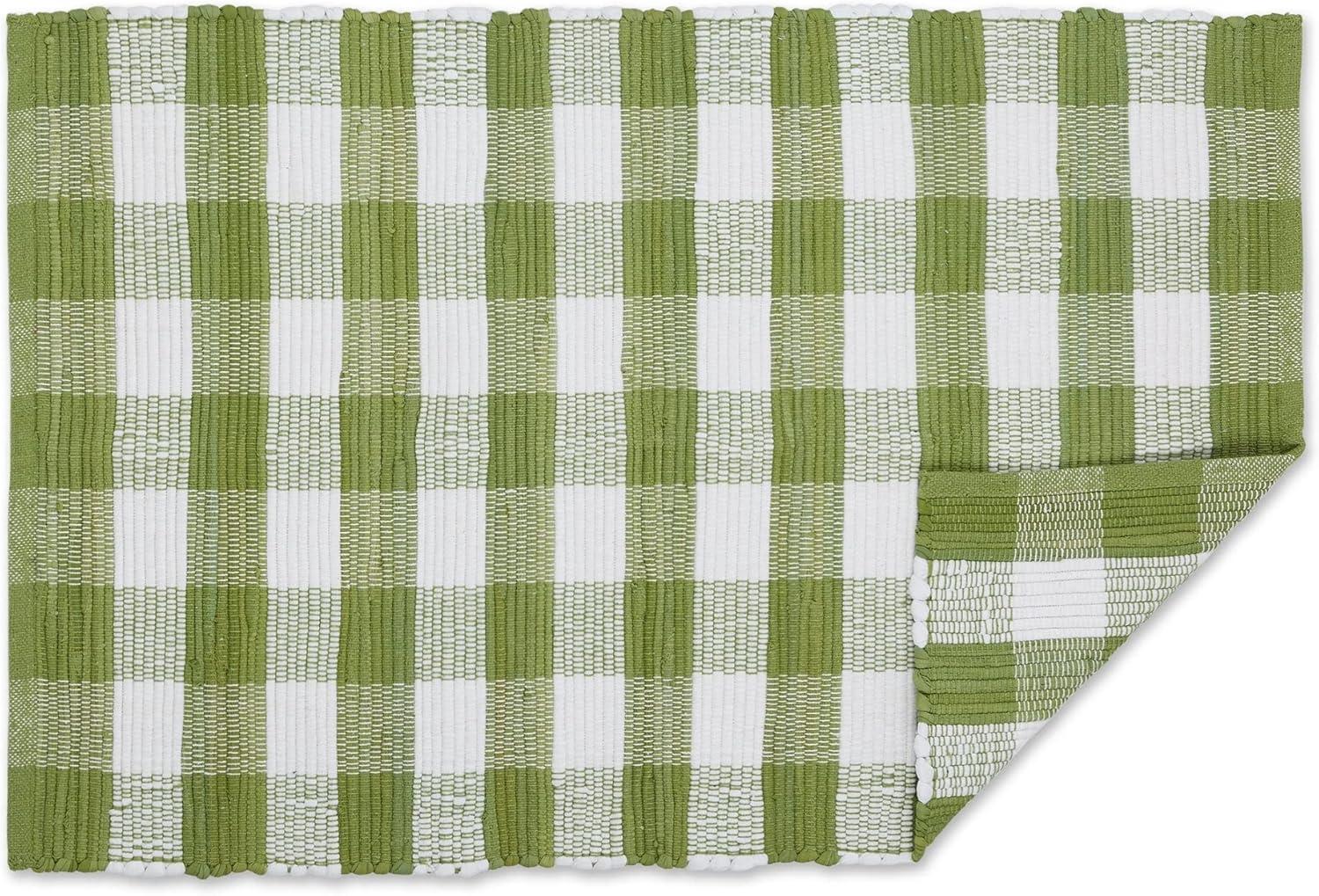 Design Imports Buffalo Check Chindi - Navy & White - 2 Ft 3 In X 6 Ft