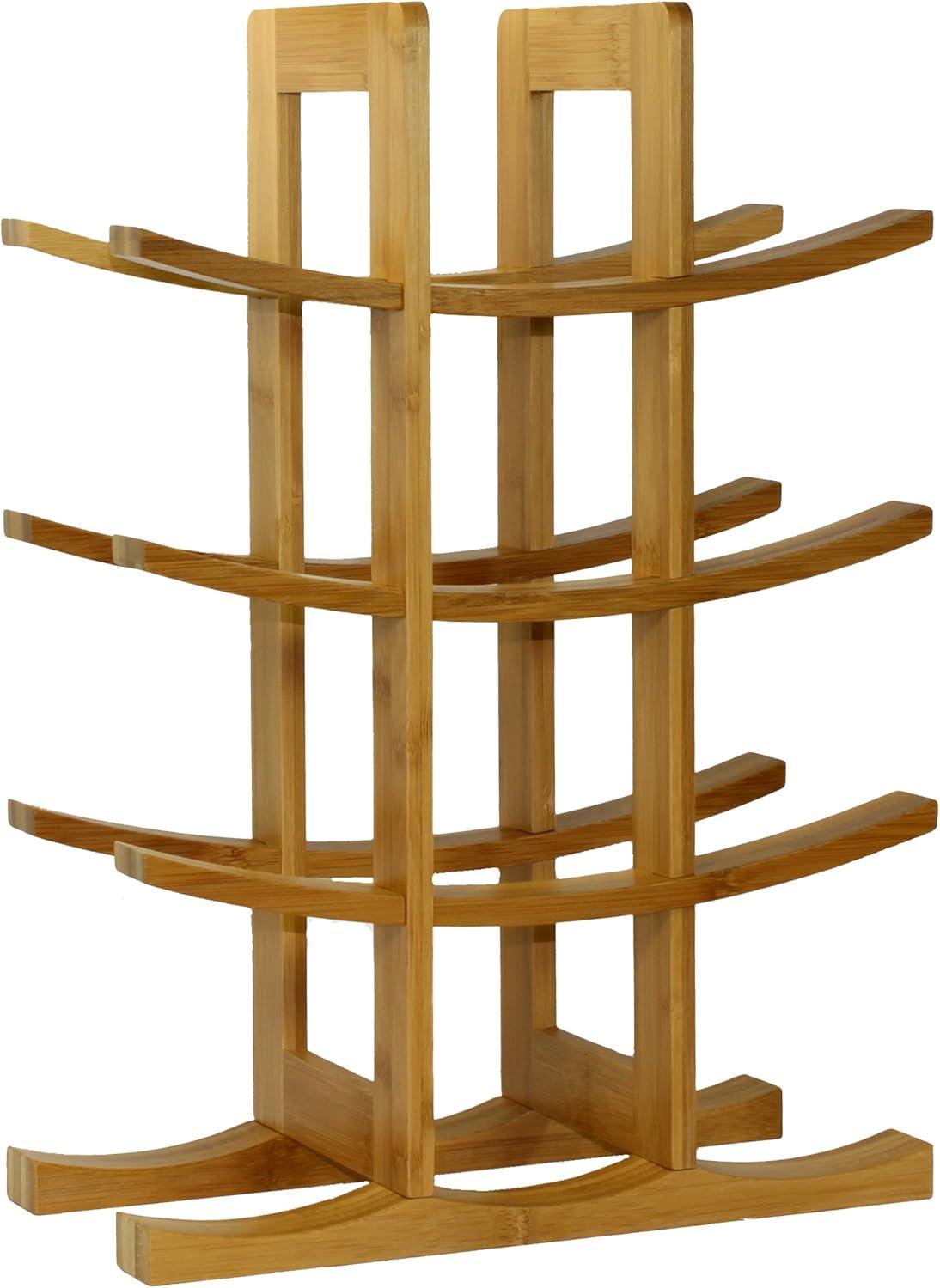 Natural Bamboo 12-Bottle Countertop Wine Rack