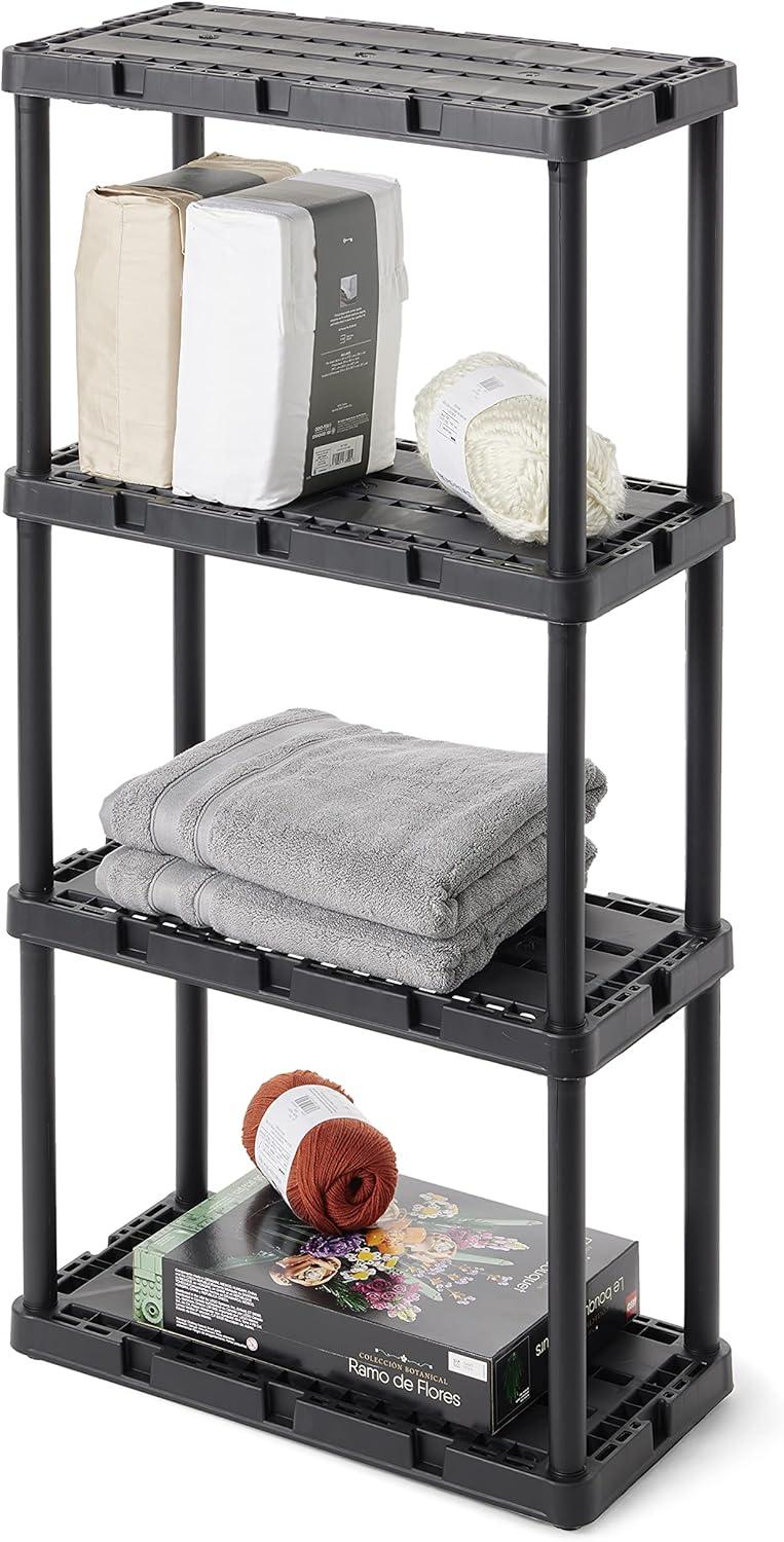 Gracious Living Gracious Living Knect A Shelf Light Fixed Storage 4 Shelf Shelving Unit (4 Pack) (Set of 4)