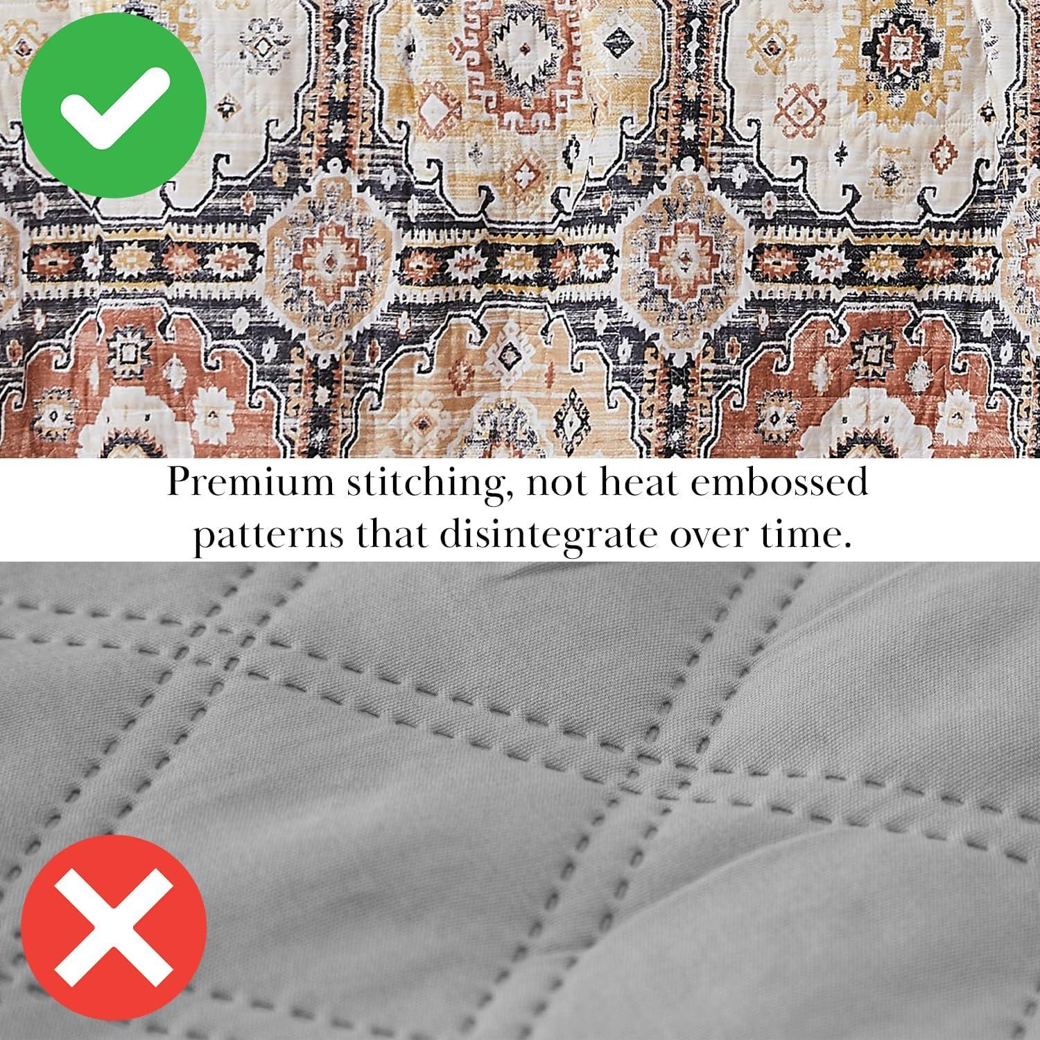 Southshore Fine Living Kilim Oversized 2-Piece Quilt Set Natural Twin / Twin XL
