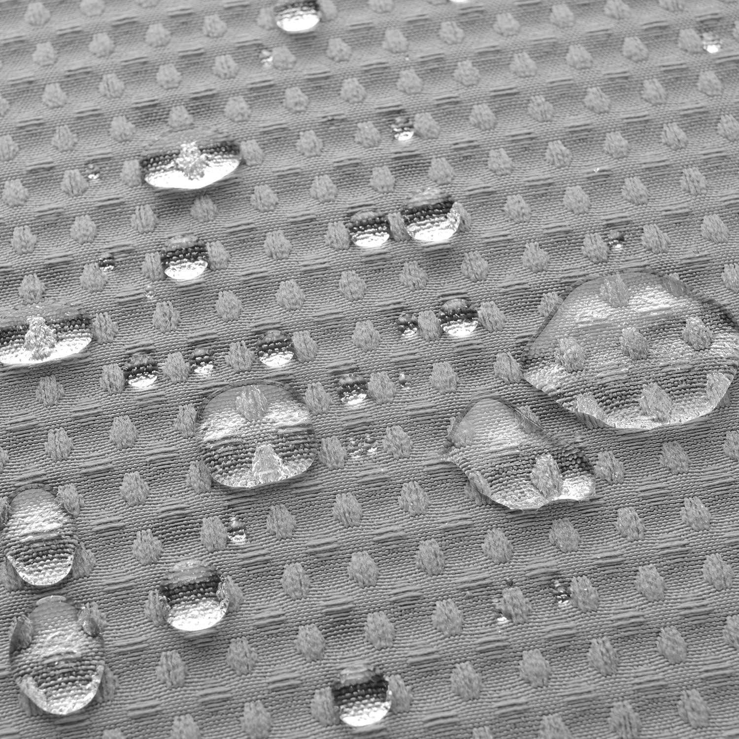 Extra Wide Fabric Shower Curtain 108 X 72 Inch, Waffle Weave, Hotel Luxury Spa, Wat[1151]