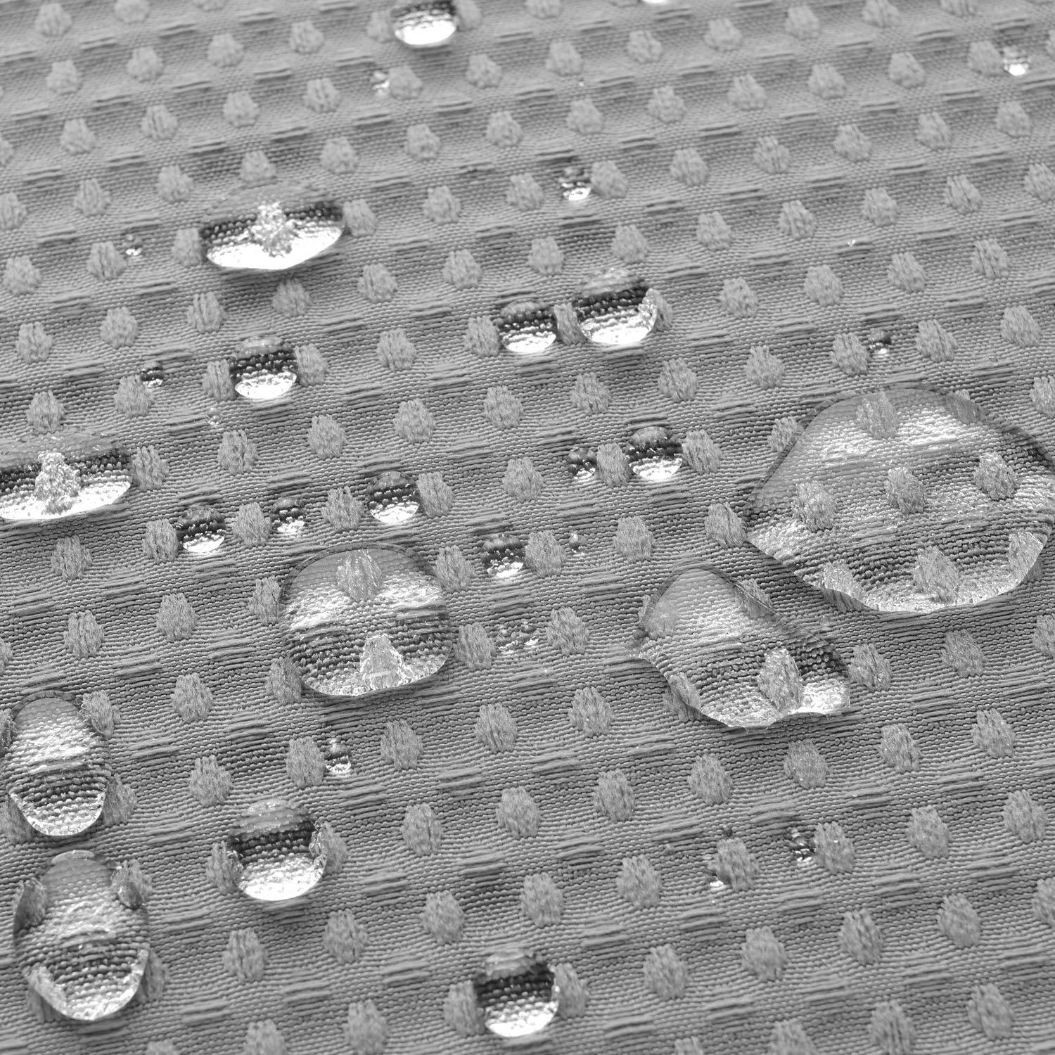 Extra Wide Fabric Shower Curtain 108 X 72 Inch, Waffle Weave, Hotel Luxury Spa, Wat[1151]