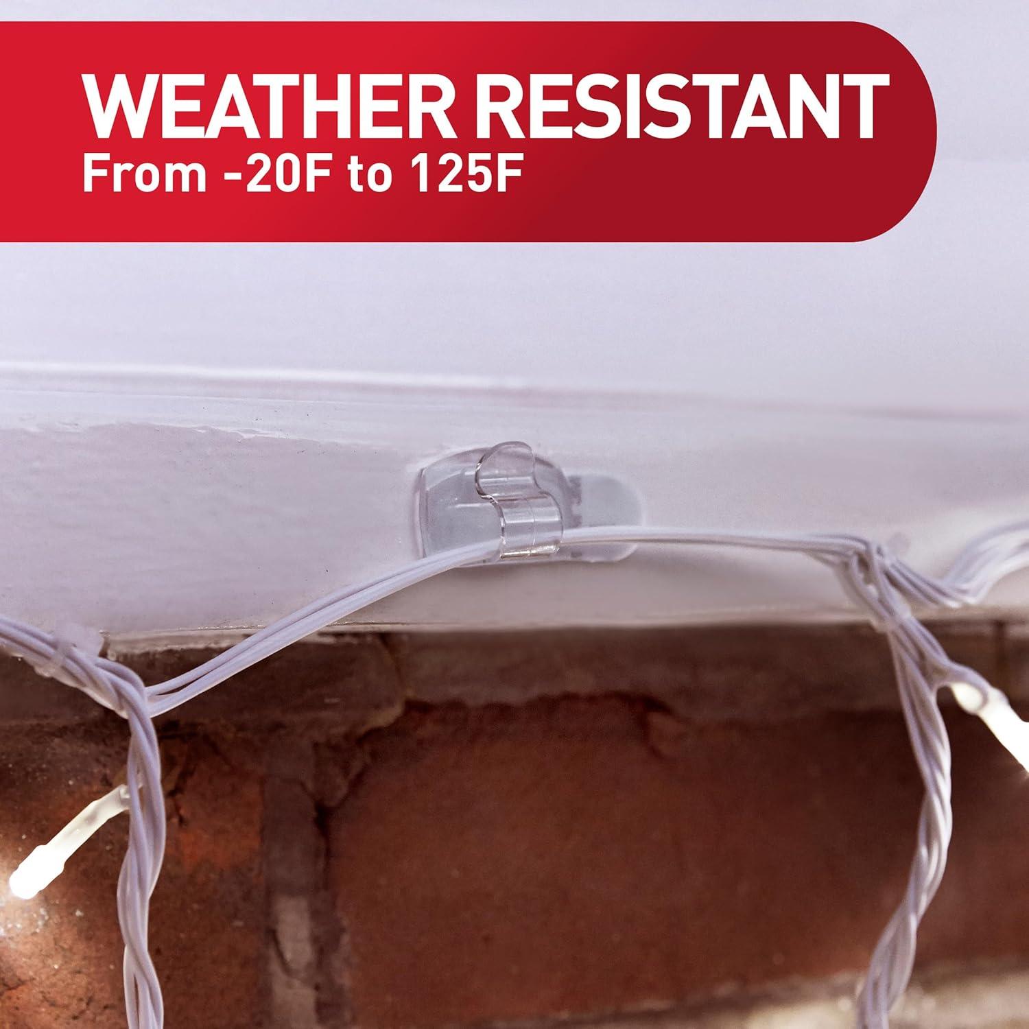 Command Outdoor Light Clips, Clear, 20 Clips, 24 Strips (AW017-20NA) - 1