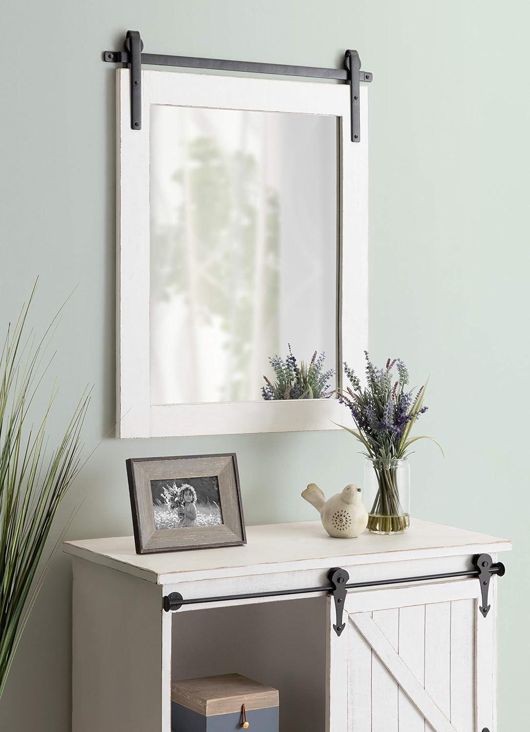 22&#34; x 30&#34; Cates Rectangle Wall Mirror White - Kate &#38; Laurel All Things Decor