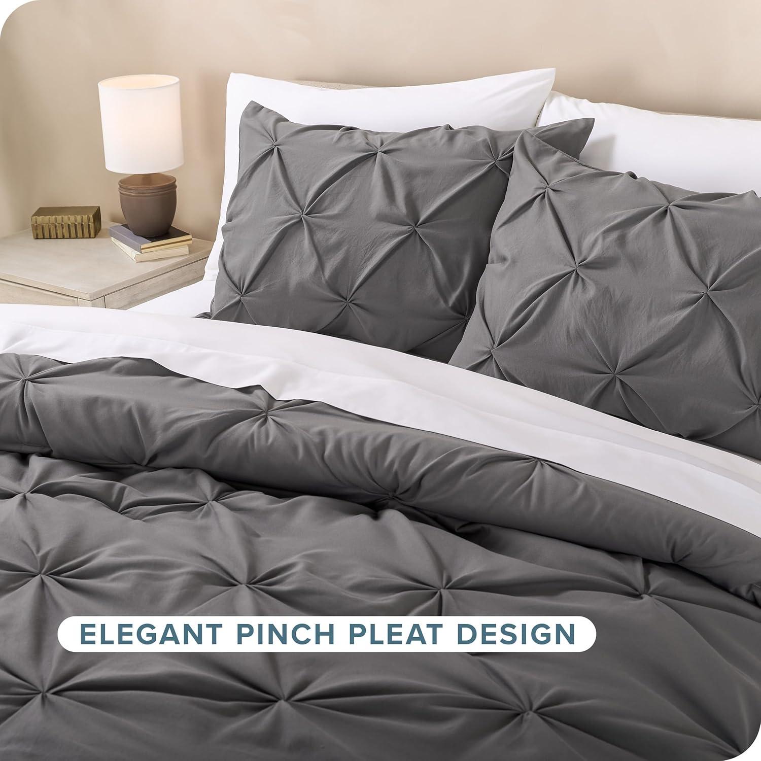 Bare Home Down Alternative Pintuck Comforter Set