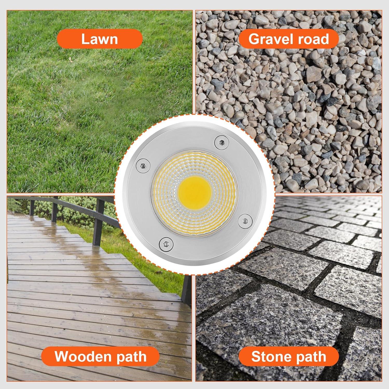 Low Voltage LED Pathway In-Ground Lights Multipack