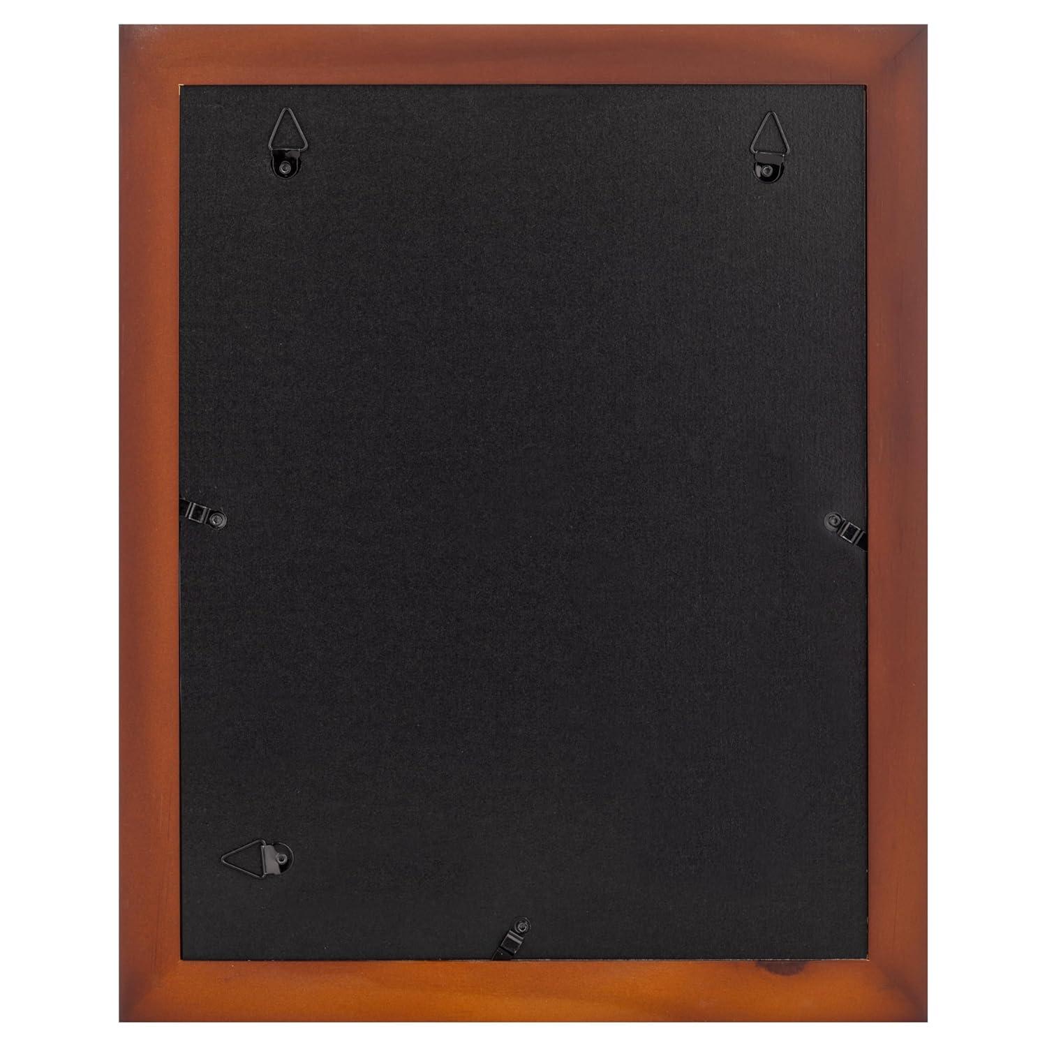 Gallery Solutions 11"x14" Flat Cherry Frame with Double White Mat, For 8"x10" Pictures