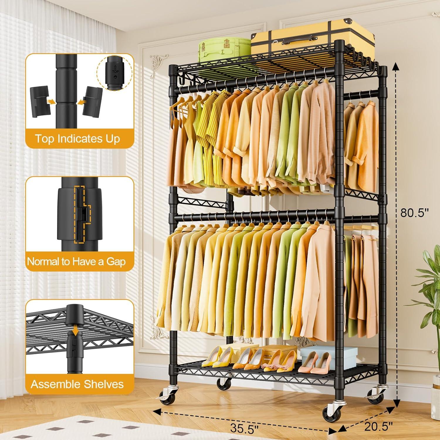 SOOTBA Rolling Clothes Hanger