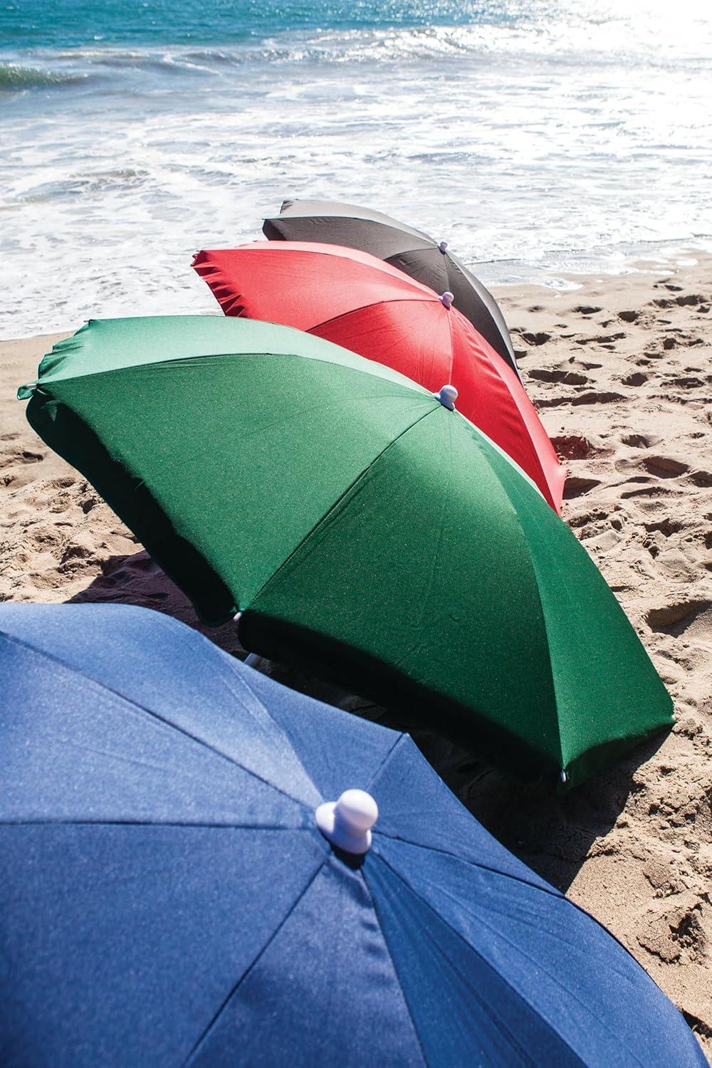PICNIC TIME Outdoor Canopy Sunshade Beach Umbrella 5.5', Small Patio Umbrella, Beach Chair Umbrella