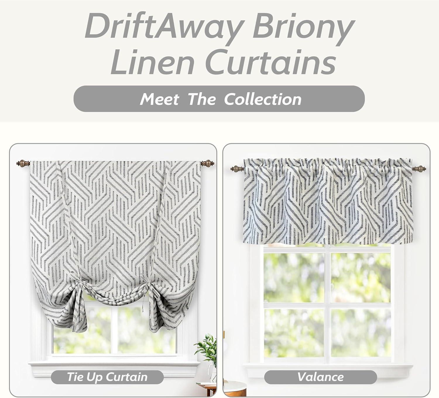 BrionyValance Striped Tailored 52'' W Window Valance