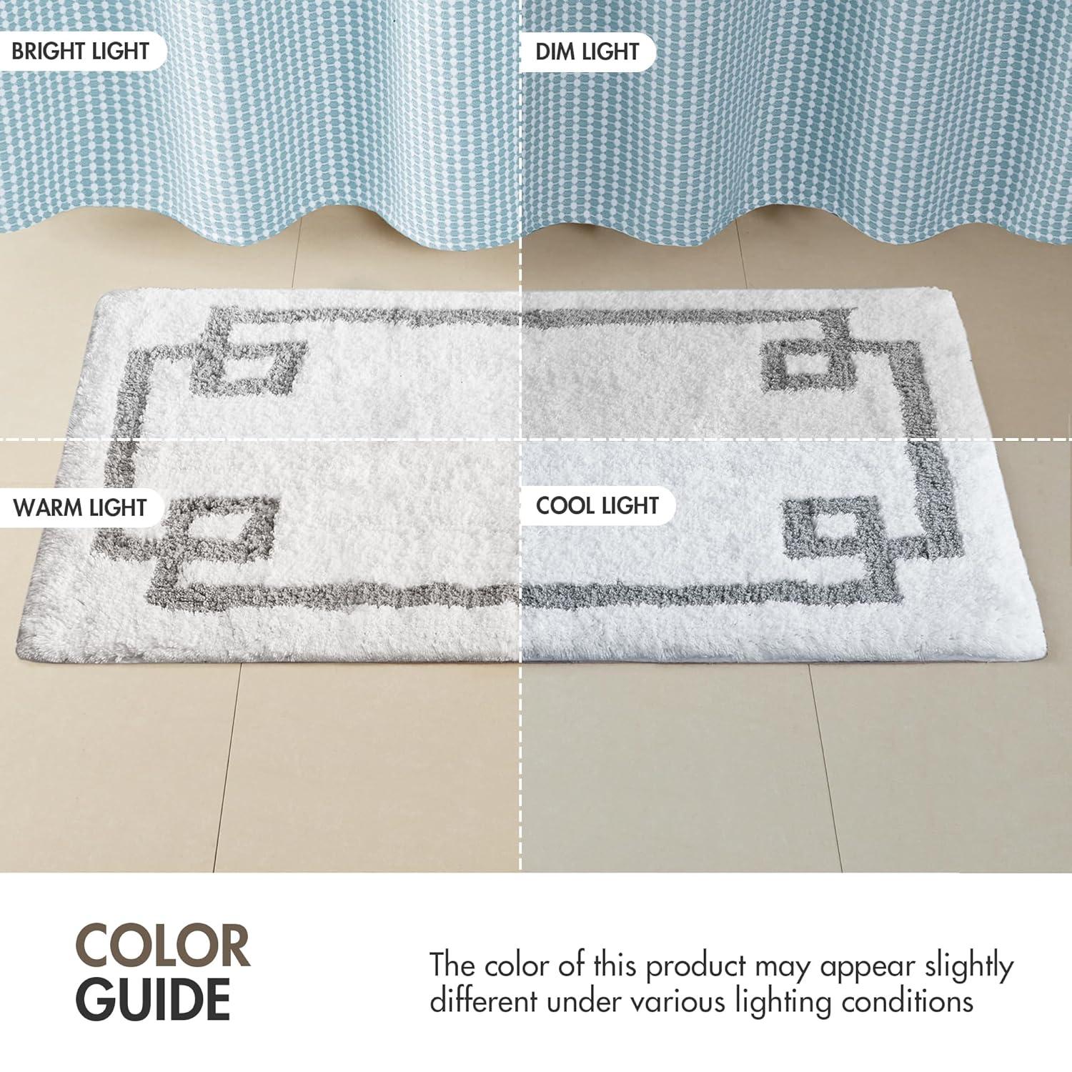 Madison Park 100% Cotton Tufted Bath Rug with Non-Slip Backing