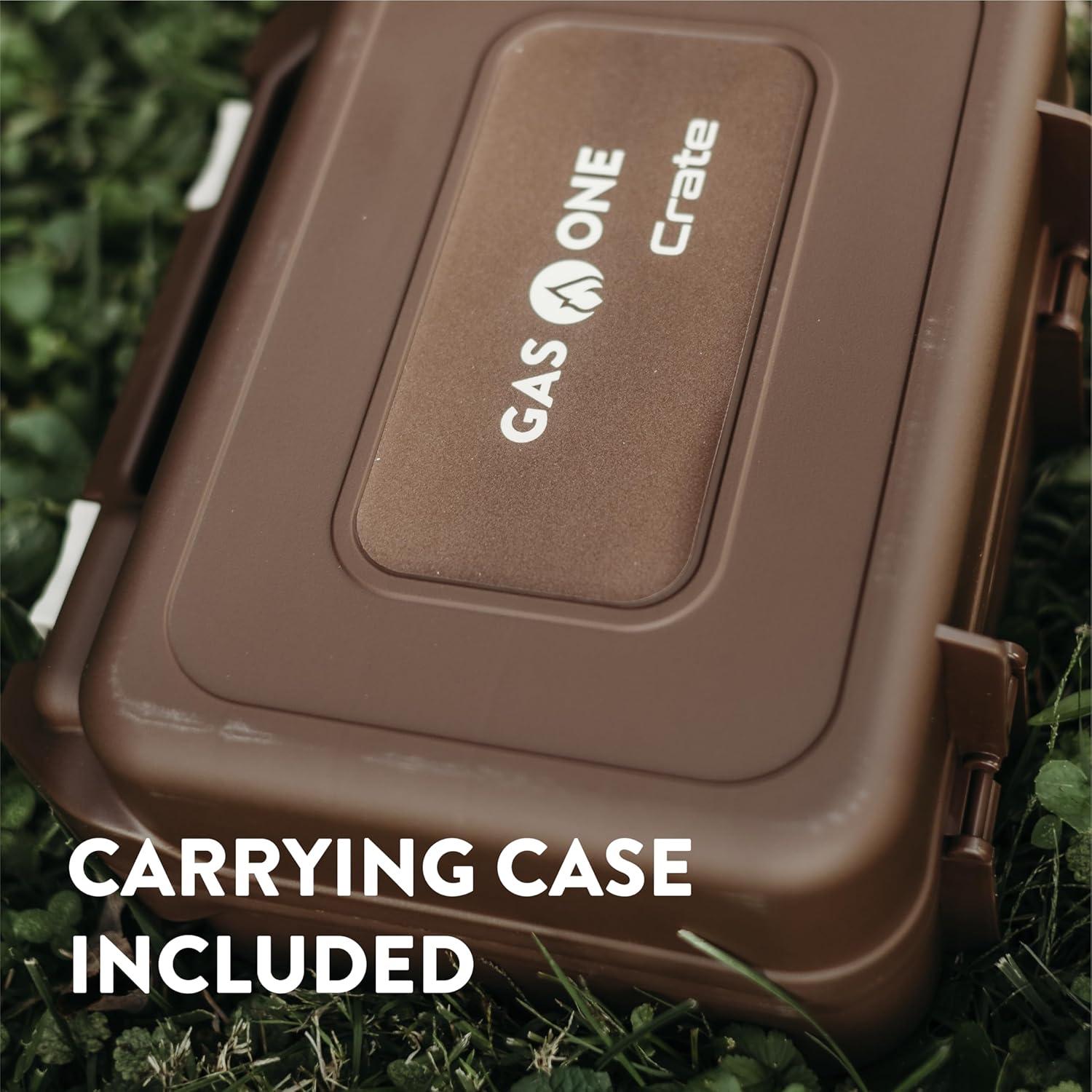 GasOne Butane Fuel Camp Stove – Crate Series - Mini Stove for Camping, Hiking – Portable Gas Stove