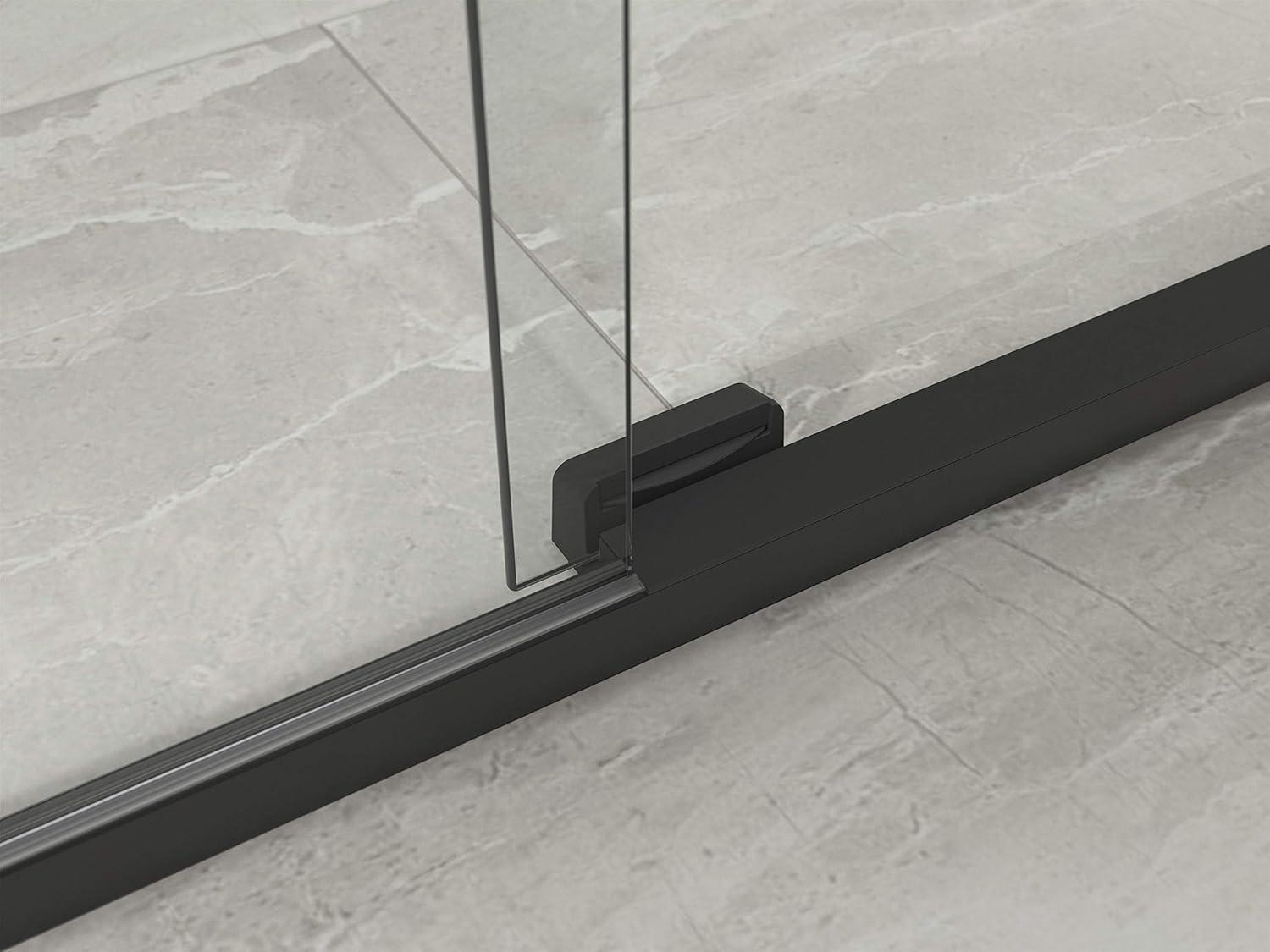 Elate Sliding Shower Door, 70-1/2-In H X 56-1/4 - 59-5/8-In W, With 1/4-In Thick Crystal Clear Glass