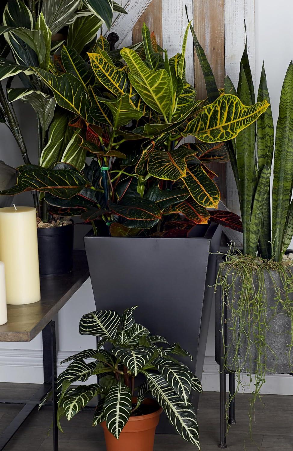 Set of 3 Contemporary Trapezoidal Iron Planters Gray - Olivia & May