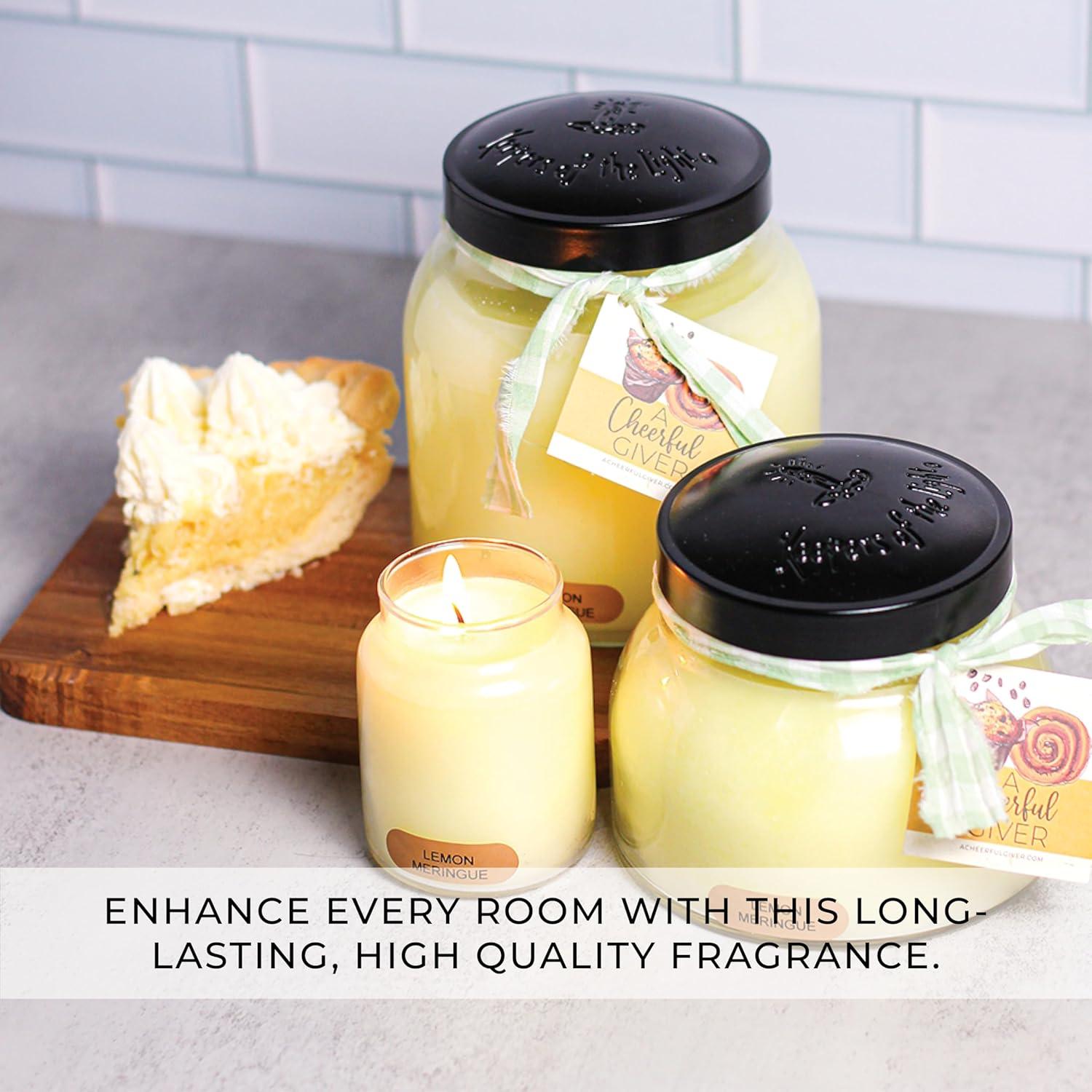 Lemon Meringue Scented Jar Candle with Black Lid