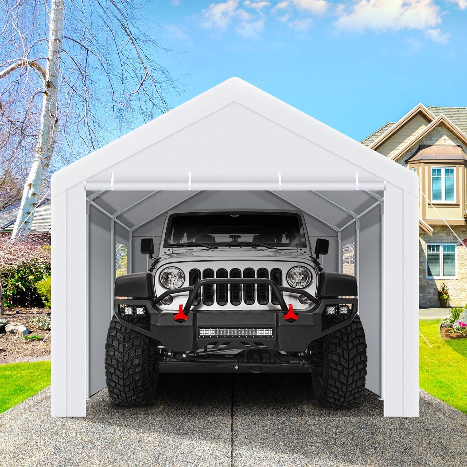 12 Ft. W x 20 Ft. D Steel Carport