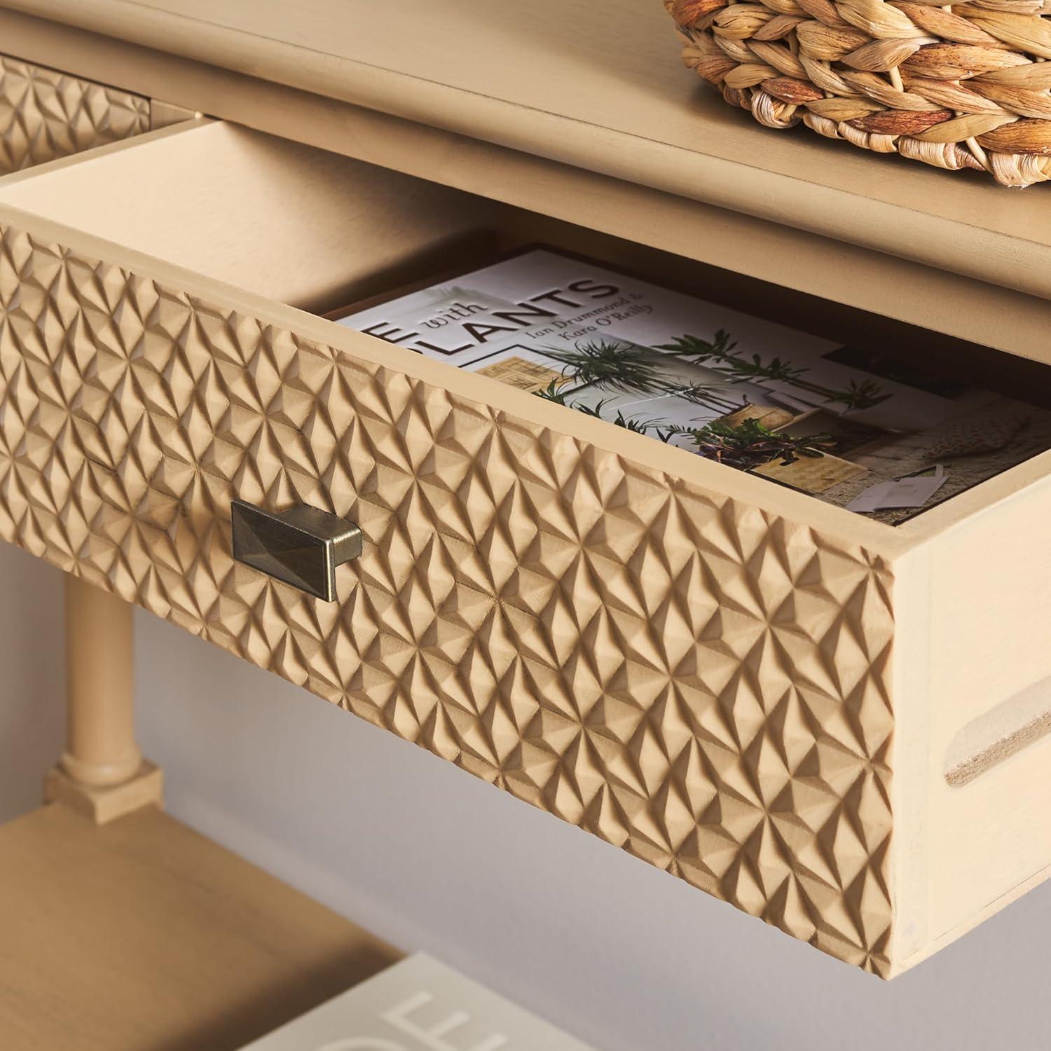 Halton 2 Drawer Console Table - Camel - Safavieh