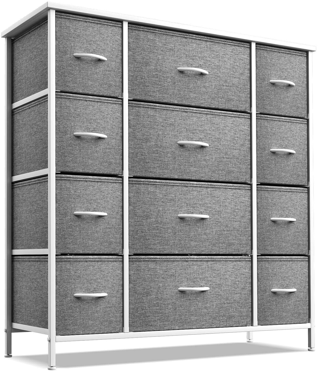 Sorbus Sorbus 12 Drawers Dresser with Steel Frame and Wood Top