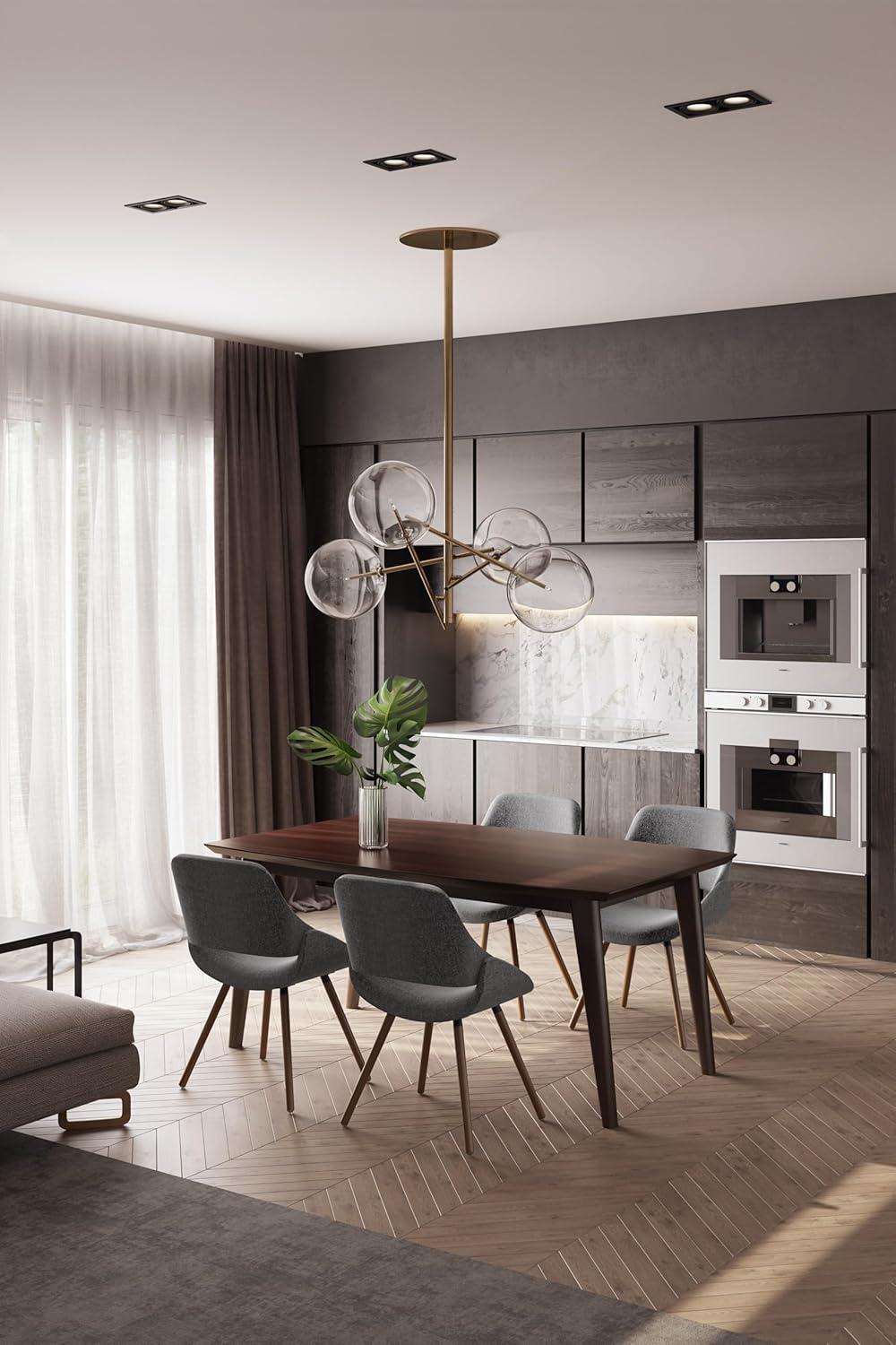 Simpli Home Draper Dining Table in Java Brown